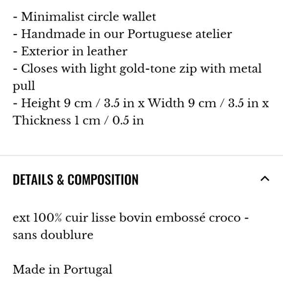 Nwt! Sezane nicolas leather coin pouch black croco - Picture 9 of 9